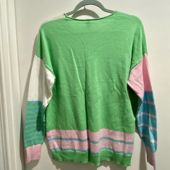 (4) Anthropologie Zaket & Plover Colorful Preppy Cotton Cashmere Comfy Sweater M - Picture 3 of 8